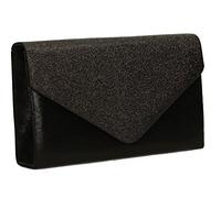SwankySwans Femme Kelly Paillettes enveloppe Pochette de soirée fête Bal Sac d'embrayage - noir - Noir (noir),