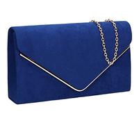 SwankySwans Femme Oscar enveloppe en daim en velours fête Prom Embrayage Sac d'embrayage - bleu - Bleu (bleu roi),