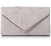 SwankySwans Femme Oscar enveloppe en daim en velours fête Prom Embrayage Sac d'embrayage - gris - Gris (Gris),