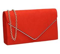 SwankySwans Femme Oscar enveloppe en daim en velours fête Prom Embrayage Sac d'embrayage - orange - Orange (Orange),