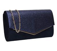 SwankySwans Janey Pochette enveloppe brillante, bleu marine, One Size
