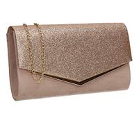 SwankySwans Janey Pochette enveloppe brillante, nude, One Size