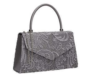 SwankySwans Kendall Pochette élégante en dentelle pour femme, Gris (Gris), Taille unique