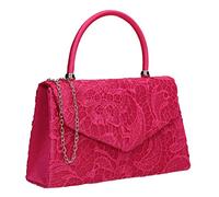 SwankySwans Kendall Pochette élégante en dentelle pour femme, Rose (Fuschia), Taille unique