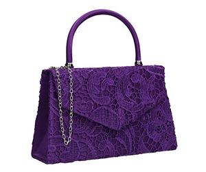SwankySwans Kendall Pochette élégante en dentelle pour femme, Violet (Violet), Taille unique