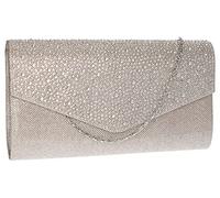 SwankySwans Montary Diamante, Embrayage, Sac à bandoulière Femme, Champagne, Taille Unique
