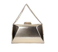 SwankySwans Ophelia Faux Leather Box Clutch Bag, Gold, Pochette Femme, doré, Small