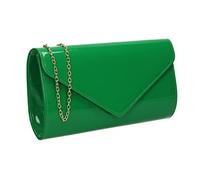 SwankySwans Pochette de soirée Alisa Patent Party Prom, Vert, One Size