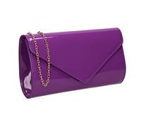 SwankySwans Pochette de soirée Alisa Patent Party Prom, violet, One Size