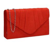 SwankySwans Pochette Iggy en velours pour femme - Orange - Orange (Scarlet)., Taille Unique