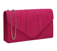 SwankySwans Pochette Iggy en velours pour femme - Rose - Rose fuchsia., Taille Unique