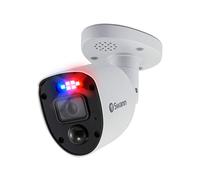Swann Caméra de sécurité avec capteur de projecteur, vidéo 4K UHD, Design intérieur ou extérieur, Vision Nocturne Couleur du crépuscule à l'aube, détection de Chaleur et de Mouvement