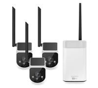 Swann MaxRanger4K Système de sécurité NVR sans fil avec 3 caméras, panneau solaire 4K chargé pour toujours, caméras Wi-Fi les plus longues en extérieur, vision nocturne en couleur, détection vraie