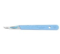 Swann-Morton - Scalpel jetable, avec manche gradué en plastique et No. 15 en acier inoxydable, boîte de 10 scalpels emballés individuellement.