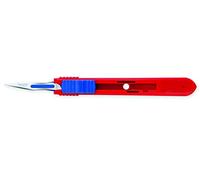 Swann-Morton - Scalpel jetable, stérile, avec lame rétractable n11P / bleu, acier inoxydable, boîte de 25 unités emballées individuellement.