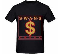 Swans Greed Soundtrack Mens O Neck Cotton Tee Shirts Black S