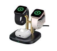SwanScout Chargeur Double pour Apple Watch, 5W Rapide Chargeur Compatible avec l'Apple Watch 11/Ultra 3/SE 3/10/9/8/7, AirPods 4, SwanScout 704A (sans Adaptateur)