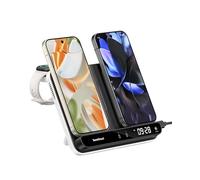 SwanScout Chargeur pour Pixel Watch 3/2/Fitbit Versa 4/3/Sense 2 (Pas pour Pixel Watch 4/1), Chargeur sans Fil Double pour Google 9 Pro Fold/9 Pro XL/9 Pro/9a/9/8/7/Buds, SwanScout 710G2