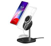 SwanScout Magnétique Chargeur Induction pour Samsung Galaxy S25/S24/S23/S22/Z Fold 7/Z Flip 7, Support de Recharge Compatible avec Mag-Safe pour iPhone 17/Air/16/15/14/13/12, Chargeur sans Fil Rapide