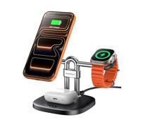 SwanScout Magnétique Chargeur pour iPhone, 3 en 1 Station de Charge pour iPhone 17/Air/16/15/14/13/12, Chargeur Induction sans Fil pour Apple Watch Ultra 3/11/10/9/8/7, AirPods (sans Adaptateur)