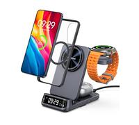 SwanScout Magnétique Chargeur Sans Fil pour Samsung, 3 en 1 Station de Charge pour Galaxy S25/S24/Z Flip7, Chargeur Induction pour Galaxy Watch 8 Classic/8/Ultra/7, pour Galaxy Buds 3, SwanScout 708SM