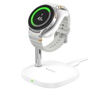 SwanScout Support de Chargeur pour Samsung Galaxy Watch, Chargement Rapide pour Samsung Galaxy Watch Ultra(2025)/8/8 Classic/7/Ultra/6/6 Classic/5/5 Pro/4/3/Active 2, SwanScout 505S (Blanc)