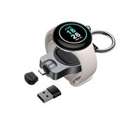 SwanScout Watch Chargeur pour Google Pixel Watch 3/2, Rotatable USB C & USB A Travel Chargement pour Fitbit Ace LTE, Fitbit Versa 4/3, Fitbit Sense 2/1, Cordless Charger with Keychain, SwanScout 510G2