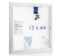 Swansea 12 x A4 panneau affichage exterieur en aluminium, verrouillable, résistante aux intempéries, vitrine affichage extérieur, verre acrylique