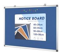 SwanSea Tableau bleu de babillard de panneau de babillard de tissu pour le bureau scolaire 60x45cm
