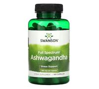 Swanson - Ashwagandha Extract, 450mg | Réduit le Stress & Renforce la Vitalité - 100 Capsules