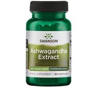 Swanson, Ashwagandha Extract (Extrait d'Ashwagandha), 450mg, Standardisé en Withanolide, 60 Capsules, Sans Soja, Sans Gluten, Sans OGM