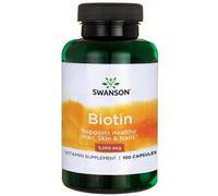 Swanson Biotine Vitamine B7 5000 mcg Lot De 2 Paquets 200 Gélules Complément