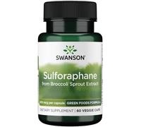 Swanson, Broccoli Sprout Extract (Extrait de Pousses de Brocoli), avec Sulforaphane, 60 Capsules végétaliennes, Végétarien, Sans Soja, Sans Gluten, Sans OGM