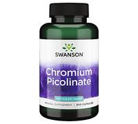 Swanson, Chromium Picolinate (Picolinate de Chrome), 200mcg, Hautement Dosé, 200 Capsules, Sans Soja, Sans Gluten, Sans OGM
