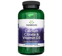 Swanson Citrate de Calcium & Vitamine D3 - 250 Comprimés