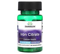 Swanson Citrate De Fer, Forme Active, 25 Mg, 60 Capsules Végétariennes