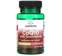 Swanson - CoQ10 - Coenzyme Q10 100mg avec Tocotriénols | Support cardiaque et vasculaire, propriétés antioxydantes - 60 Softgels