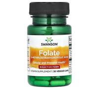 Swanson Folate, 30 Capsules Végétariennes
