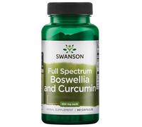 Swanson, Full Spectrum Boswellia and Curcumin, Encens et Curcuma, 60 Capsules, Hautement Dosé, Sans Soja, Sans Gluten, Sans OGM