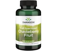 Swanson, Full Spectrum Chasteberry Fruit (Fruit du Poivre du Moine), 400mg, 120 Capsules, Hautement Dosé, Sans Soja, Sans Sluten, Sans OGM