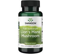 Swanson, Full Spectrum Lion's Mane Mushroom (Champignon Hericium Erinaceus), 500mg, 60 Capsules, Sans Soja, Sans Gluten, Sans OGM