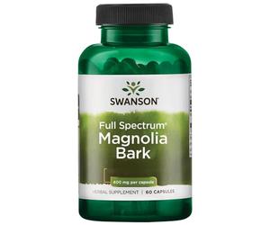 Swanson, Full Spectrum Magnolia Bark (Écorce de Magnolia), 400mg, 60 Capsules, Hautement Dosé, Sans Soja, Sans Gluten, Sans OGM