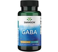 Swanson, GABA (Acide Gamma-Aminobutyrique), 500mg, Haute Dosé, 100 Capsules, Sans Soja, Sans Gluten, Sans OGM