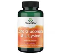 Swanson - Gluconate de zinc et L-lysine - 90 gélules
