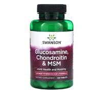 Swanson - Glucosamine, Chondroitin & MSM | Soutien pour la santé des articulations et la mobilité - 120 Comprimés