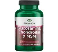 Swanson, Glucosamine, Chondroïtine & MSM, 120 Comprimés, Hautement Dosés, Testés en Laboratoire, Sans Soja, Sans Gluten, Sans OGM