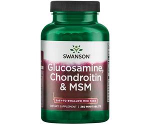 Swanson, Glucosamine, Chondroïtine & MSM, 120 Comprimés, Hautement Dosés, Testés en Laboratoire, Sans Soja, Sans Gluten, Sans OGM
