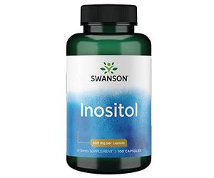 Swanson, Inositol, 650mg, 100 Capsules, Hautement Dosé, Sans Soja, Sans Gluten, Sans OGM