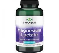 Swanson Lactate de Magnésium Magnesium Lactate 84 mg 120 capsules Os Muscles