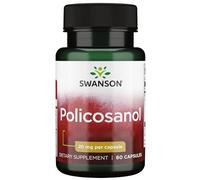 Swanson, Policosanol, 20mg, Extrait de Canne à Sucre, 60 Capsules, Hautement Dosé, Sans Gluten, Sans Soja, Sans OGM